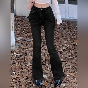 Black Flared Jeans